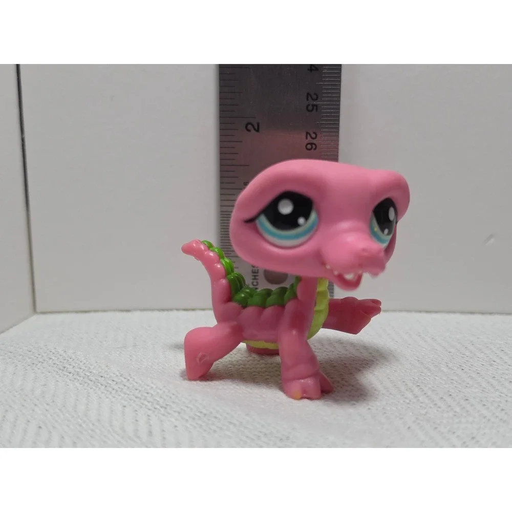 LPS Littlest Pet Shop Crocodile Figure, model #1464 pink green replacement‎ Toy